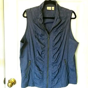 Chico's blue vest as 3 or XL